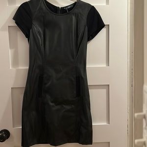 Tart Leather/Knit Dress with Front Pocket Size Small